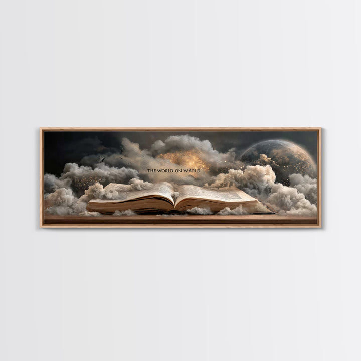 Word Of Creation – Framed Canvas Print – Christian Wall Art – Panoramic Art – Christian Art Print – Jesus Painting – Christian Gift