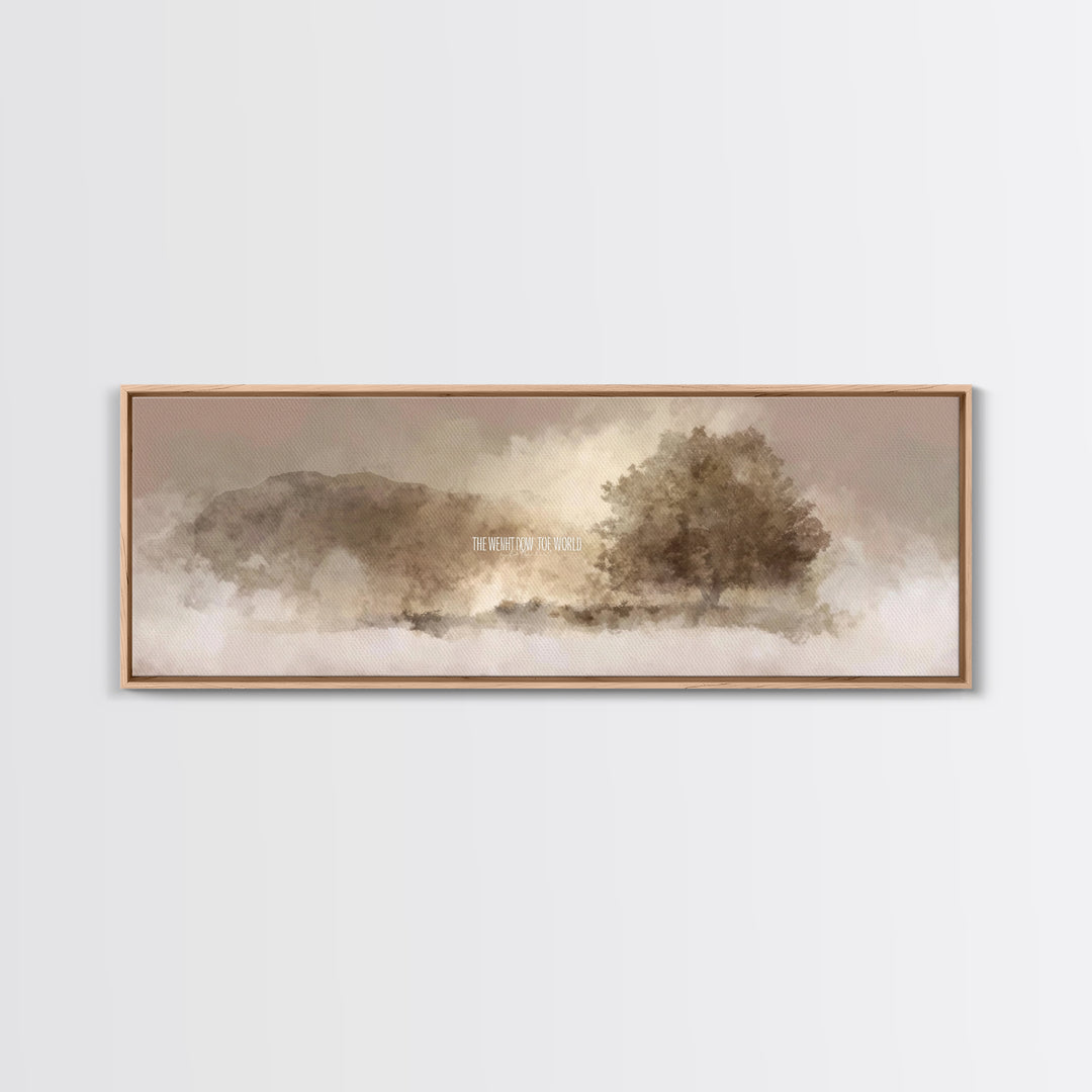 Valley Of His Light, Framed Canvas Print, Christian Art Canvas, Panoramic Painting, Christian Wall Art, Christian Art Gift, Subtle Christia
