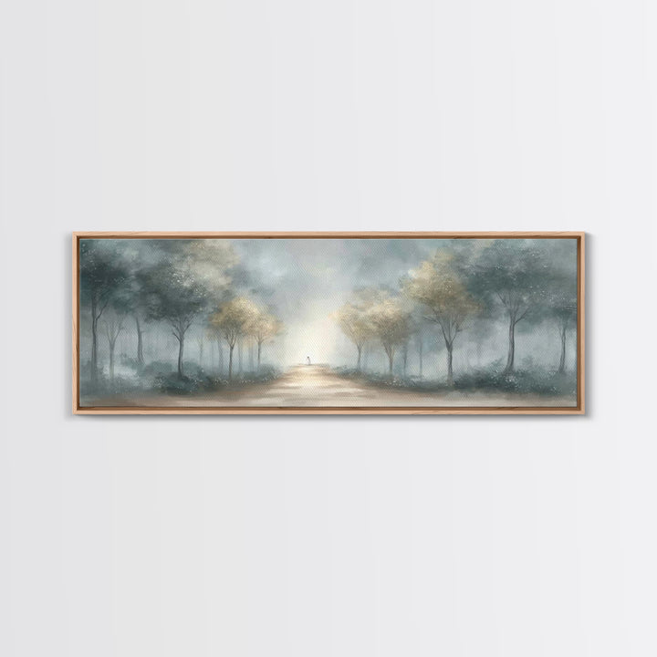 Light Of The Way, Framed Canvas Print, Panoramic Art, Christian Wall Art, Christian Art Canvas, Modern Christian Art, Jesus Painting, Chris