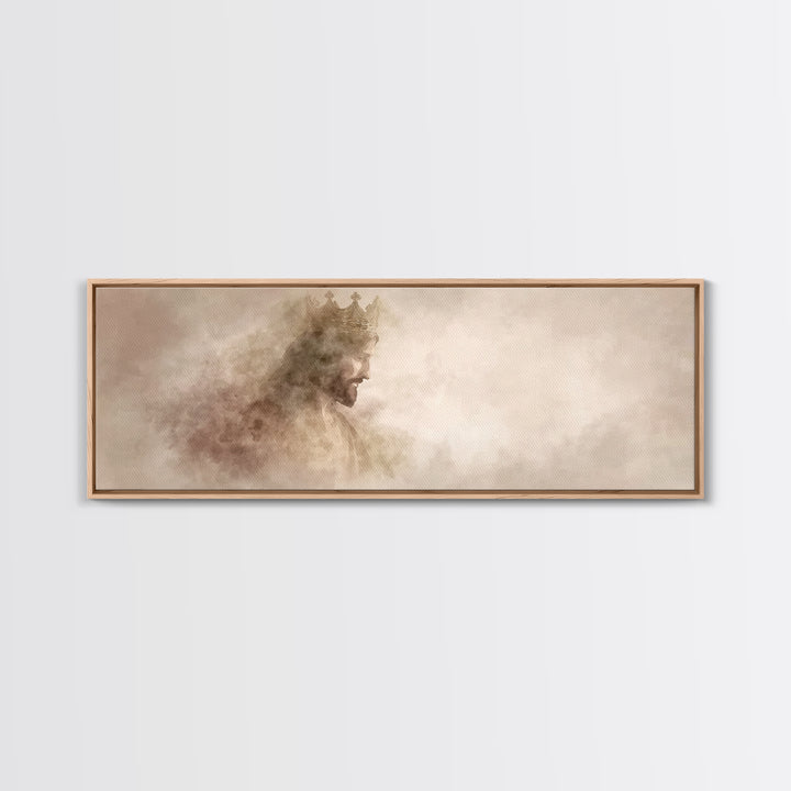 Silent Reverence, Framed Canvas Print, Christian Art Canvas, Christian Wall Art, Panoramic Wall Art, Christmas Art, Christian Gift