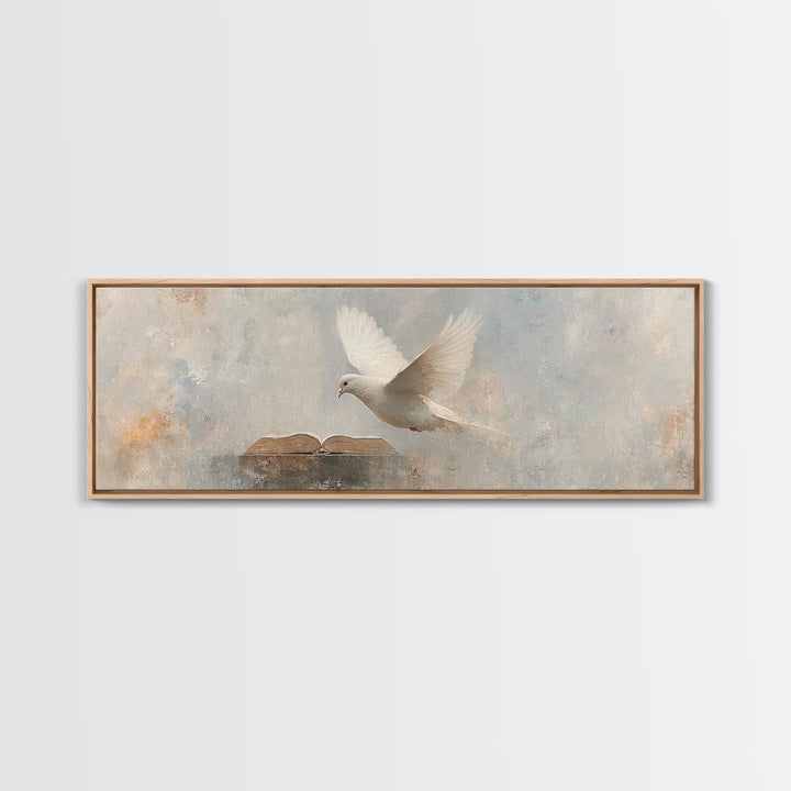 Word And Spirit – Framed Canvas Print – Panoramic Print – Christian Wall Art – Christian Art Painting – Minimalist Christian Art – Christia