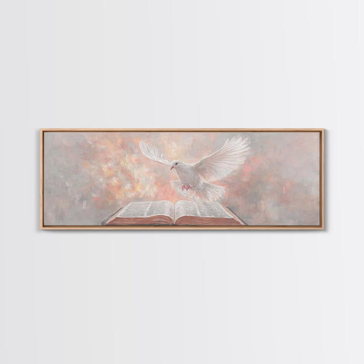 Flame Of Revelation, Framed Canvas Print, Panoramic Art, Modern Christian Painting, Christian Wall Art, Christian Art Canvas, Christian Chr