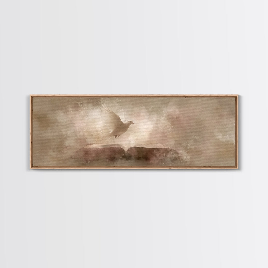 Breath Of Heaven – Framed Canvas Print – Panoramic Frame – Christian Wall Art – Subtle Christian Art – Christian Art Canvas – Christian Chr