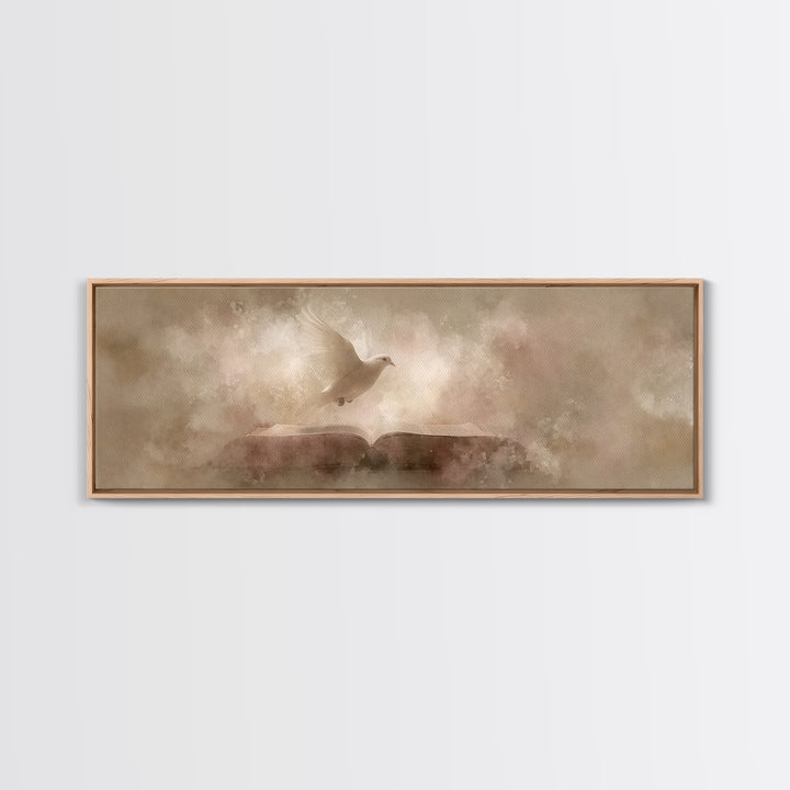 Breath Of Heaven – Framed Canvas Print – Panoramic Frame – Christian Wall Art – Subtle Christian Art – Christian Art Canvas – Christian Chr