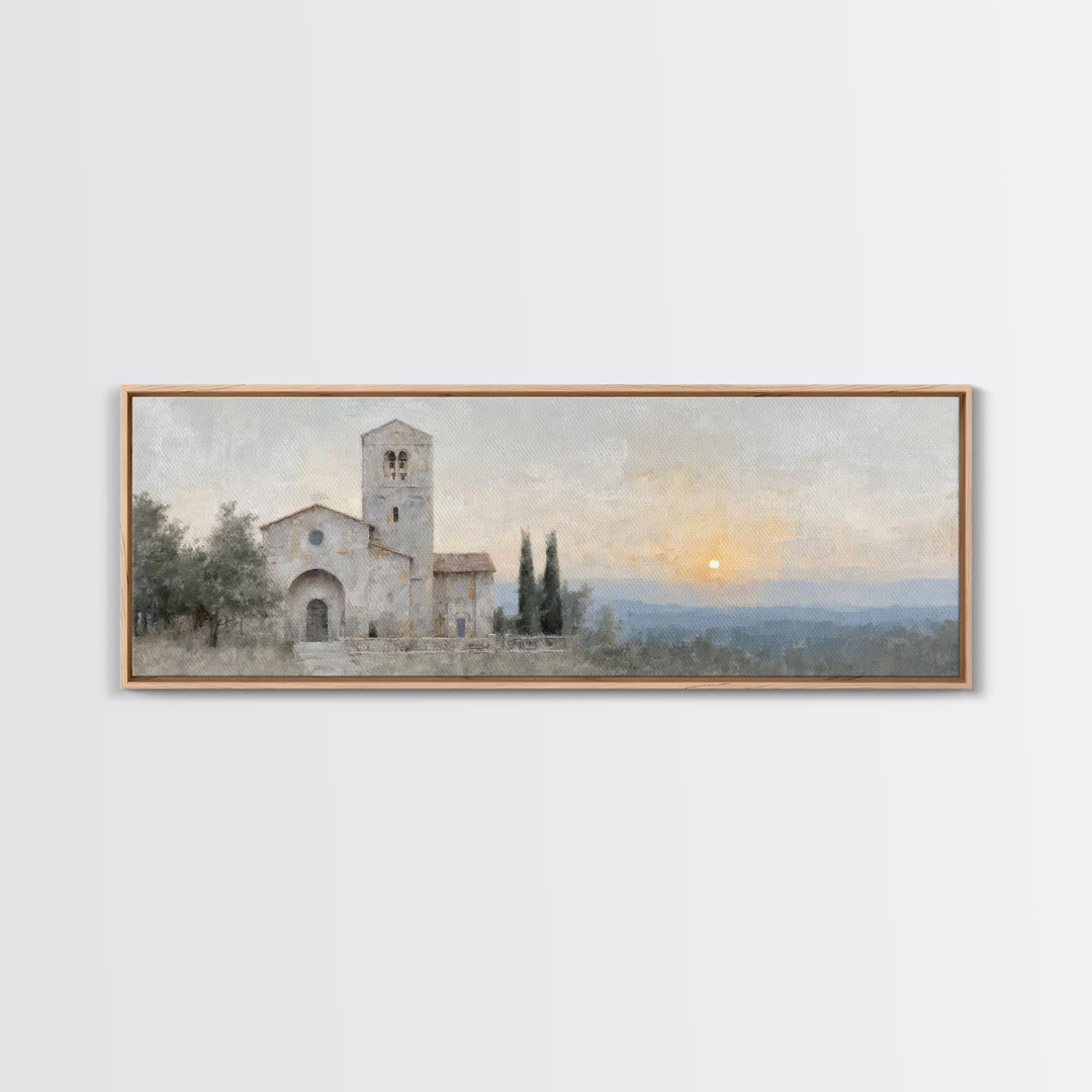 Watcher Of The Bells – Framed Canvas Print – Panoramic Print – Christian Art Canvas – Christian Wall Art – Christmas Art – Christian Christ