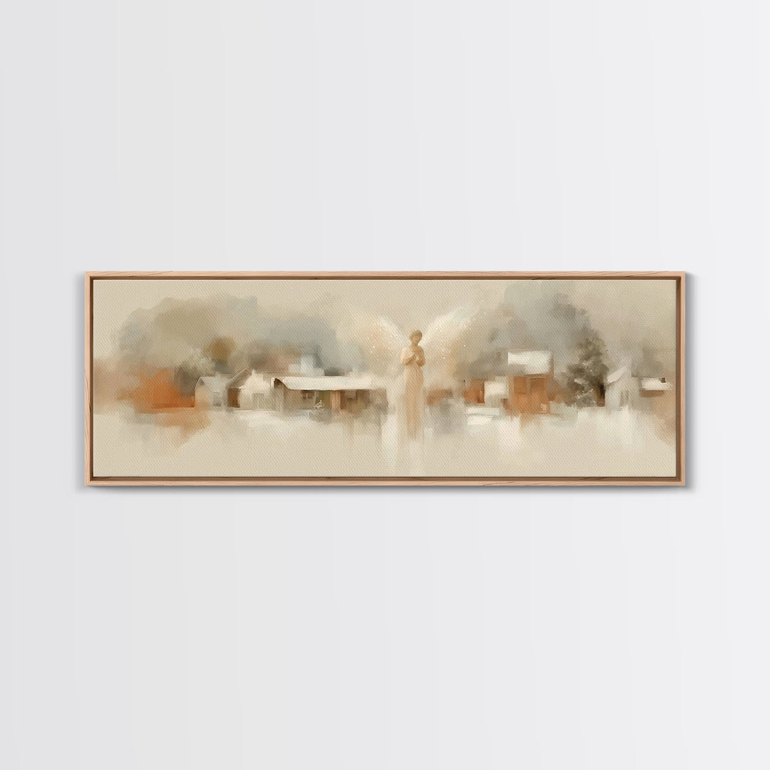 Innocent Prayer | Framed Canvas Print | Christian Wall Art | Panoramic Print | Christian Art Canvas | Christmas Wall Art | Christian Gift I