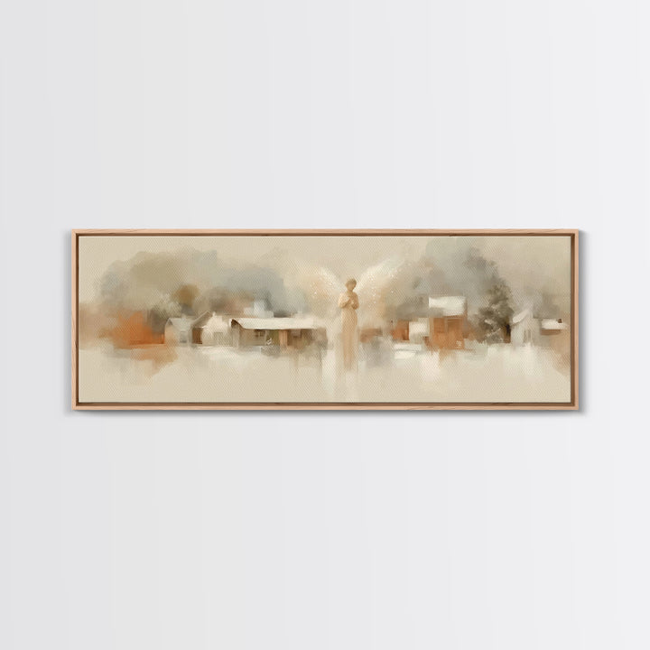 Innocent Prayer | Framed Canvas Print | Christian Wall Art | Panoramic Print | Christian Art Canvas | Christmas Wall Art | Christian Gift I