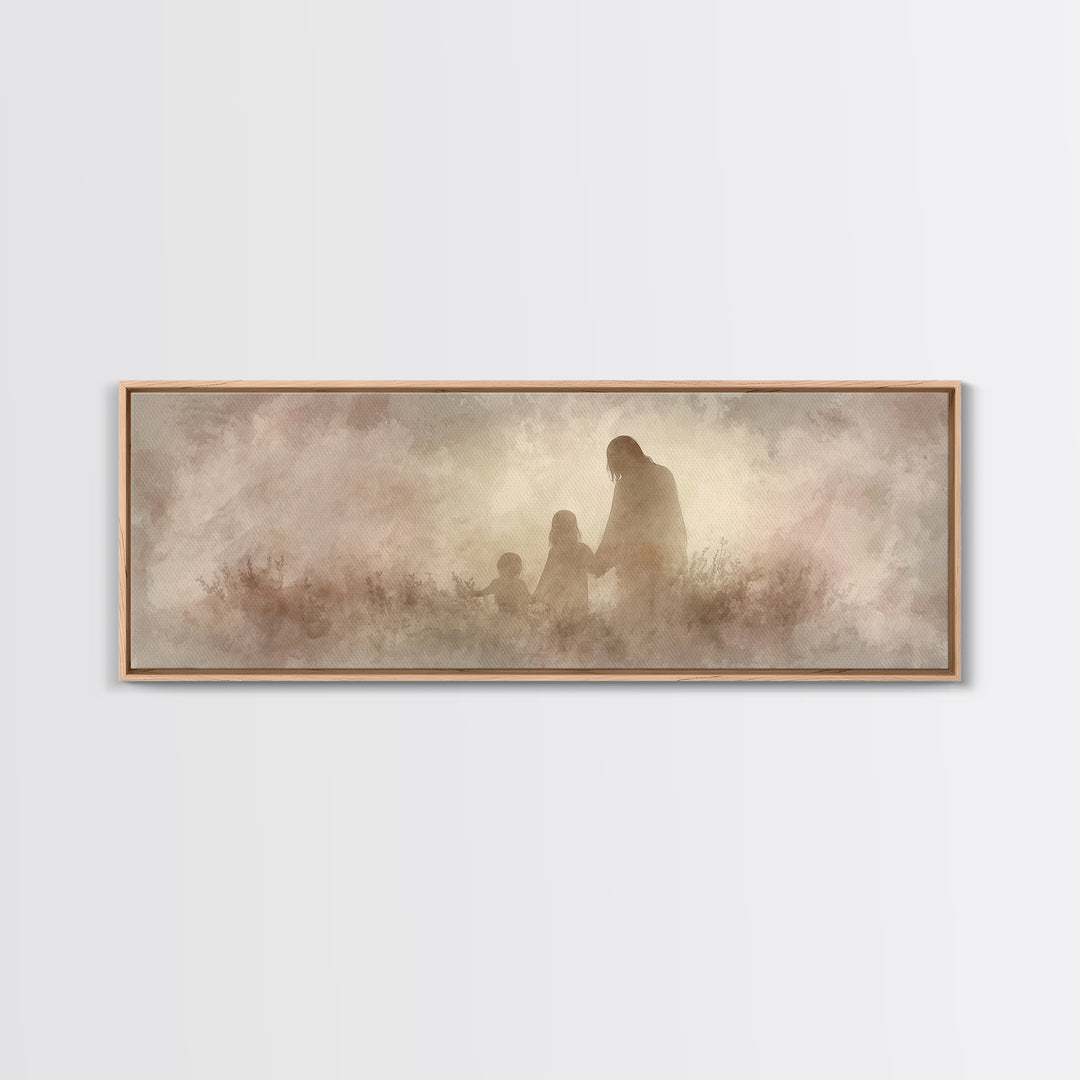 Silent Glory | Framed Canvas Print | Christian Wall Art | Christian Art Canvas | Christmas Art | Panoramic Frame | Christian Christmas Art