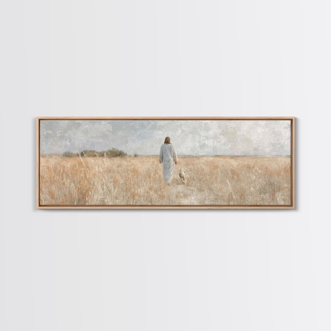 Field Of Mercy – Framed Canvas Print – Panoramic Print – Christian Art Canvas – Christian Wall Art – Jesus Painting – Christian Decor