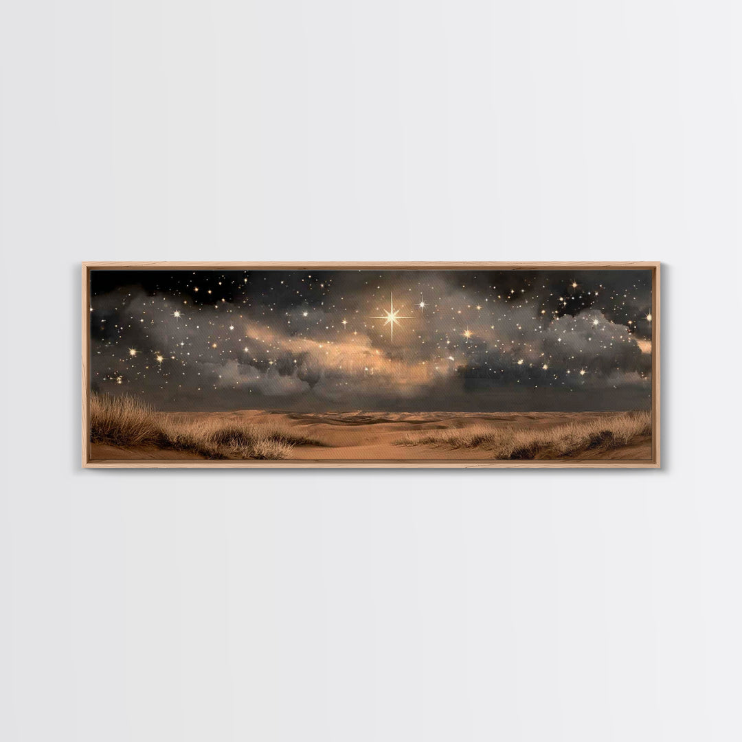 Promise In The Sky – Framed Canvas Print – Christian Art Canvas – Panoramic Wall Art – Christmas Art – Christian Wall Art – Christian Chris