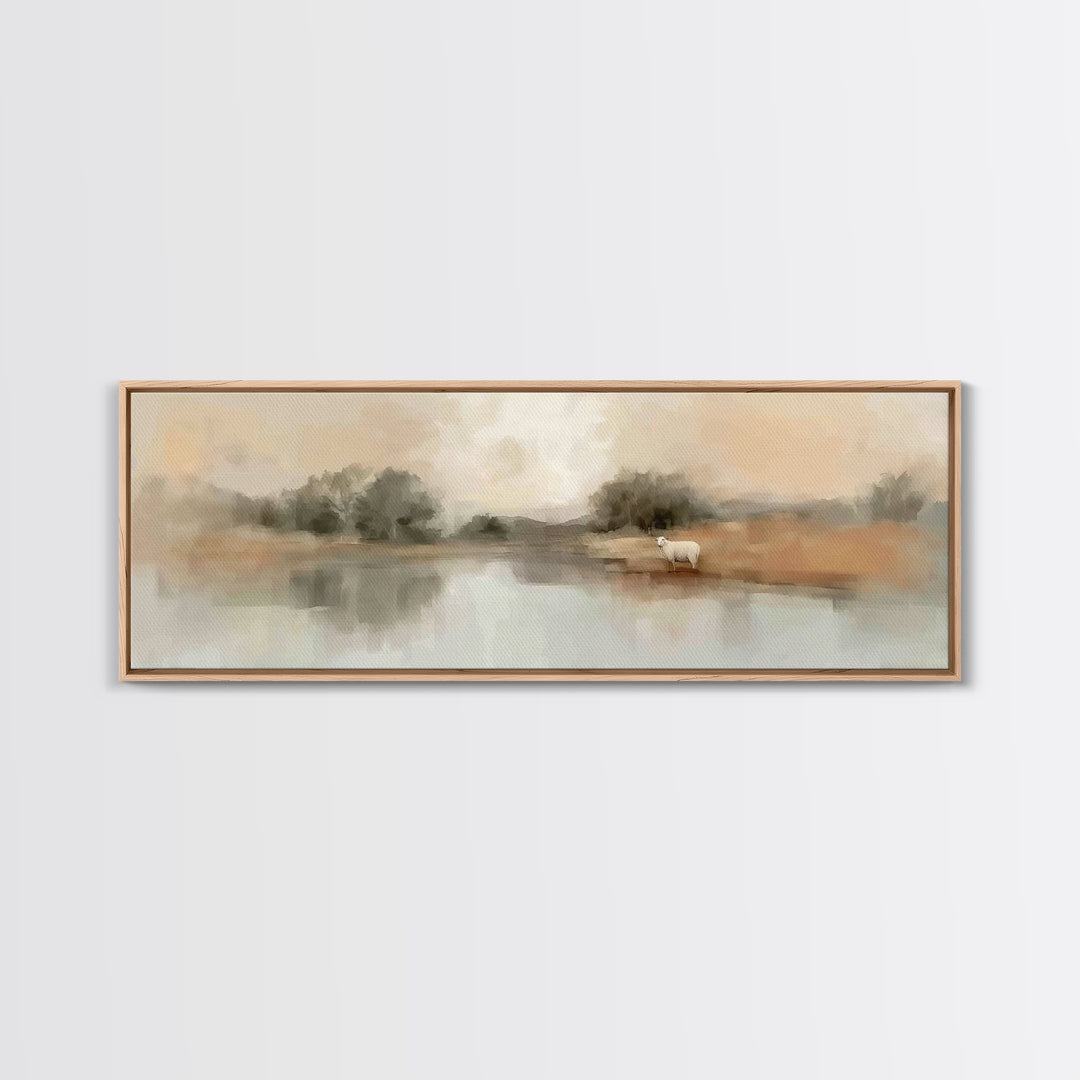 Still Waters Hope | Framed Canvas Print | Panoramic Wall Art | Christian Art Canvas | Christian Wall Art | Christian Art | Christian Gift |