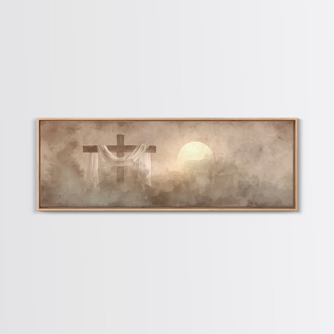 Gentle Morning Light | Framed Canvas Print | Panoramic Painting | Christian Art Canvas | Christian Wall Art | Christian Art | Christian Gif