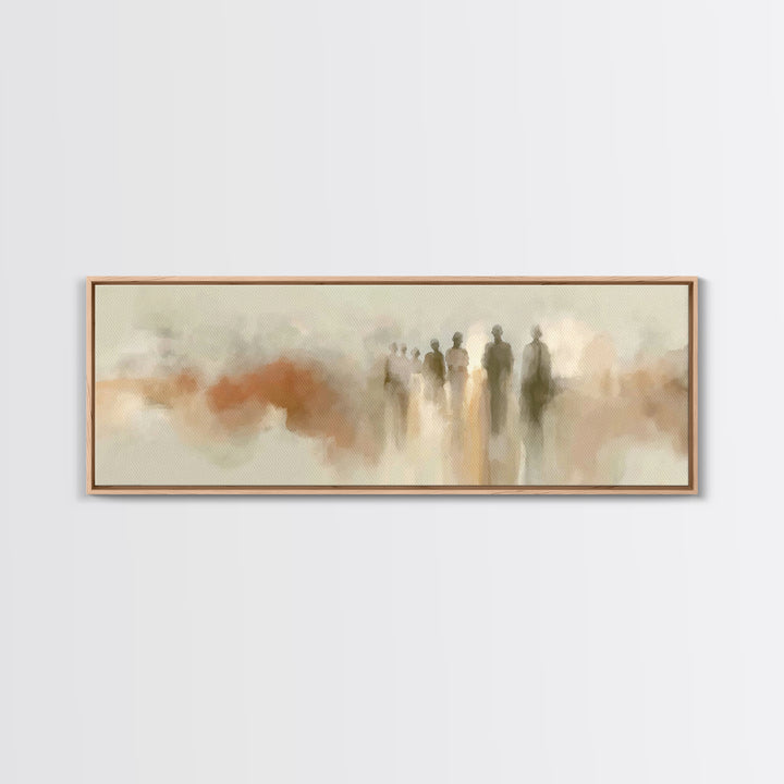 Heaven’s Gathering – Framed Canvas Print – Panoramic Wall Art – Christian Wall Art – Abstract Christian Art – Christian Art Canvas – Modern