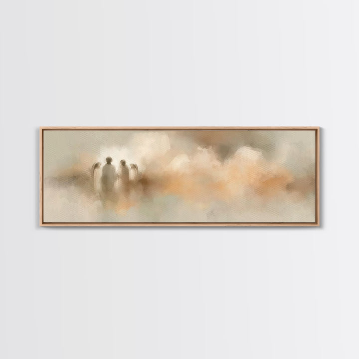Holy Gathering | Framed Canvas Print | Panoramic Art | Christian Art Canvas | Jesus Art Print | Christian Wall Art | Christmas Decor