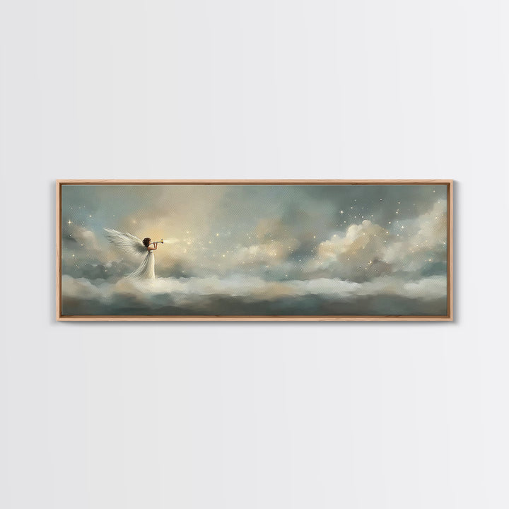 Heralding Light | Framed Canvas Print | Panoramic Art | Christian Art Canvas | Christian Wall Art | Jesus Art Print | Christmas Art