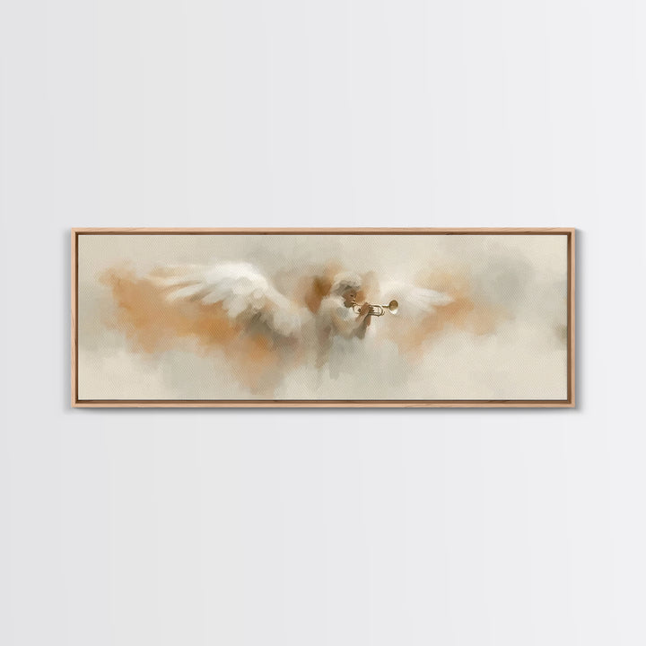 Heaven’s Anthem, Framed Canvas Print, Panoramic Art, Christian Art Canvas, Christian Wall Art, Christmas Art, Christian Christmas Decor