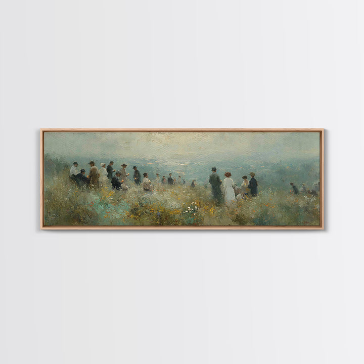 Twilight Assembly | Framed Canvas Print | Christian Wall Art | Christian Art Print | Panoramic Art | Christmas Art | Christian Decor