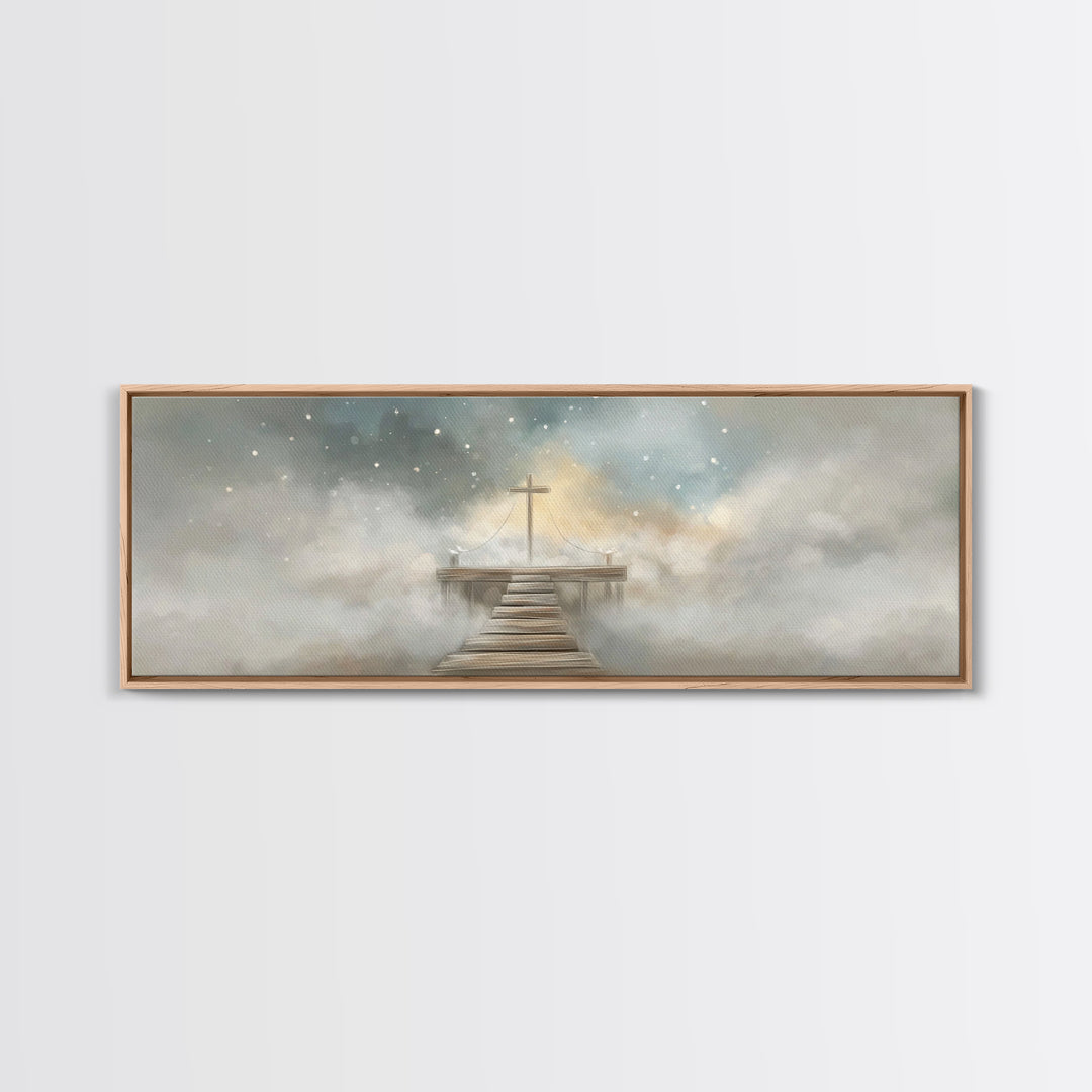 Path Of Grace | Framed Canvas Print | Panoramic Wall Art | Christian Art | Christian Canvas | Christian Painting | Christian Decor