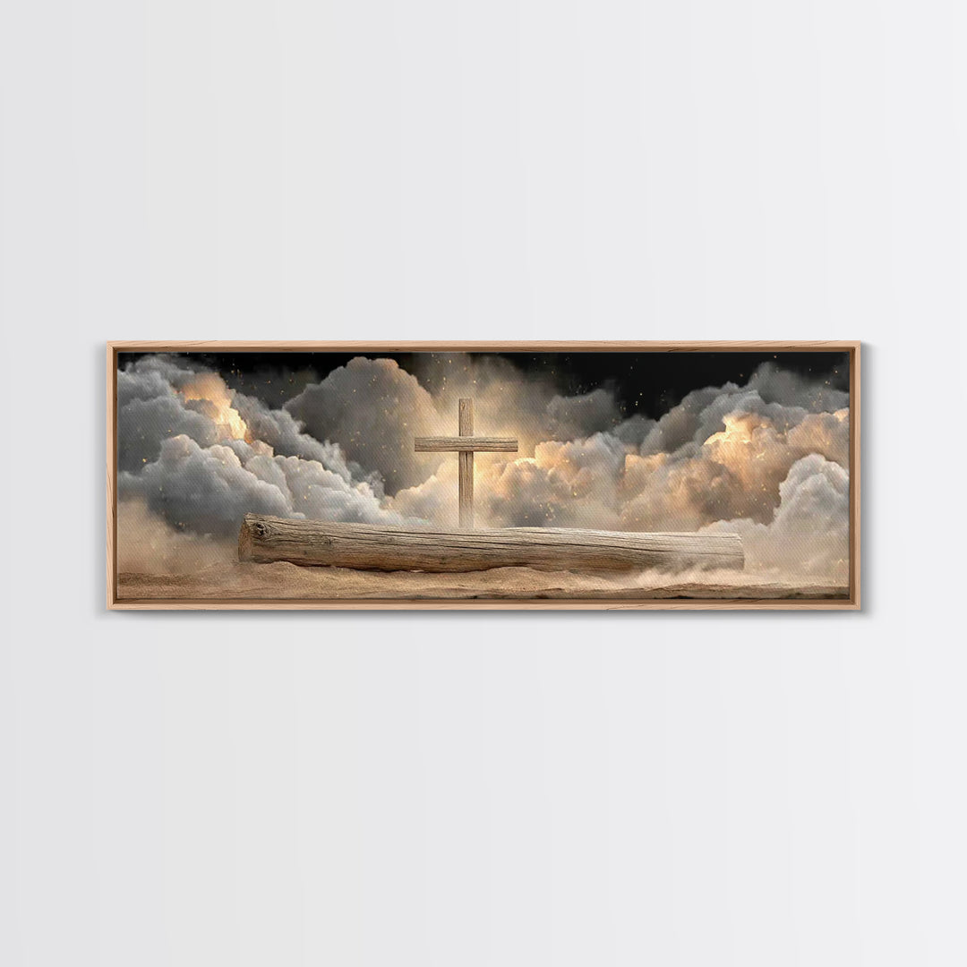 Rise Of Mercy – Framed Canvas Print – Christian Wall Art – Extra Wide Art – Christian Art Canvas – Christian Painting – Christian Decor