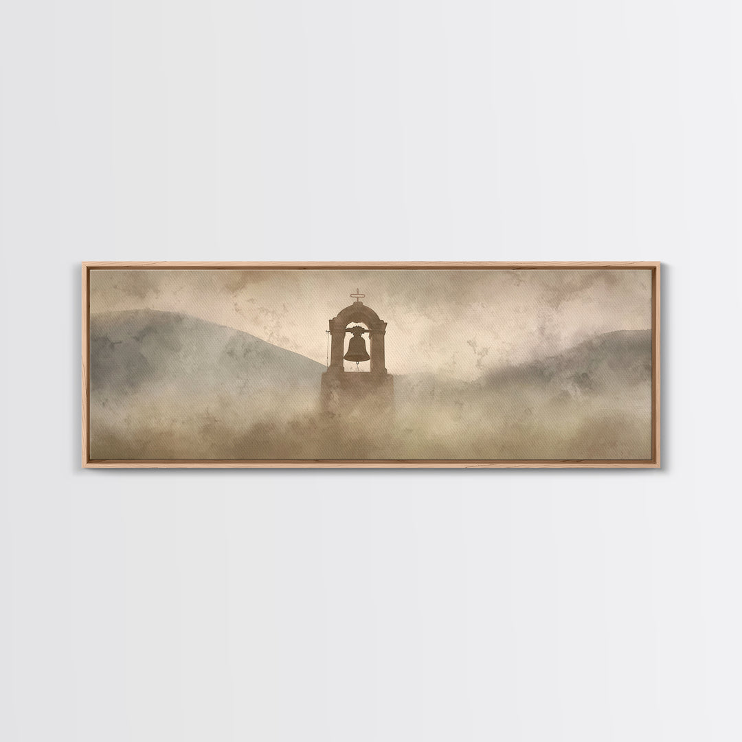Hillside Rejoicing – Framed Canvas Print – Panoramic Art – Christian Wall Art – Christian Christmas Art – Christian Art Canvas – Jesus Pain