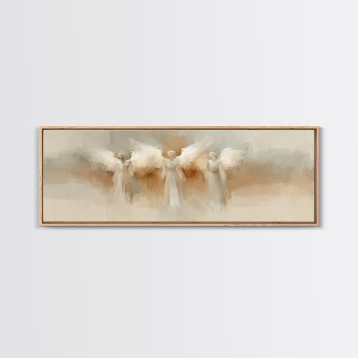 Heavenly Dawn Choir, Framed Canvas Print, Christian Wall Art, Christian Art Canvas, Panoramic Art, Christmas Art, Christian Decoration