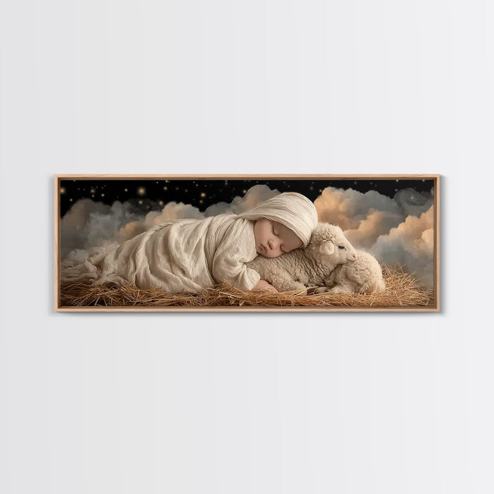 Bethlehem Star Rise - Framed Canvas Print - Christian Wall Art - Christmas Art Prints - Christian Art Canvas - Panoramic Frame - Christian