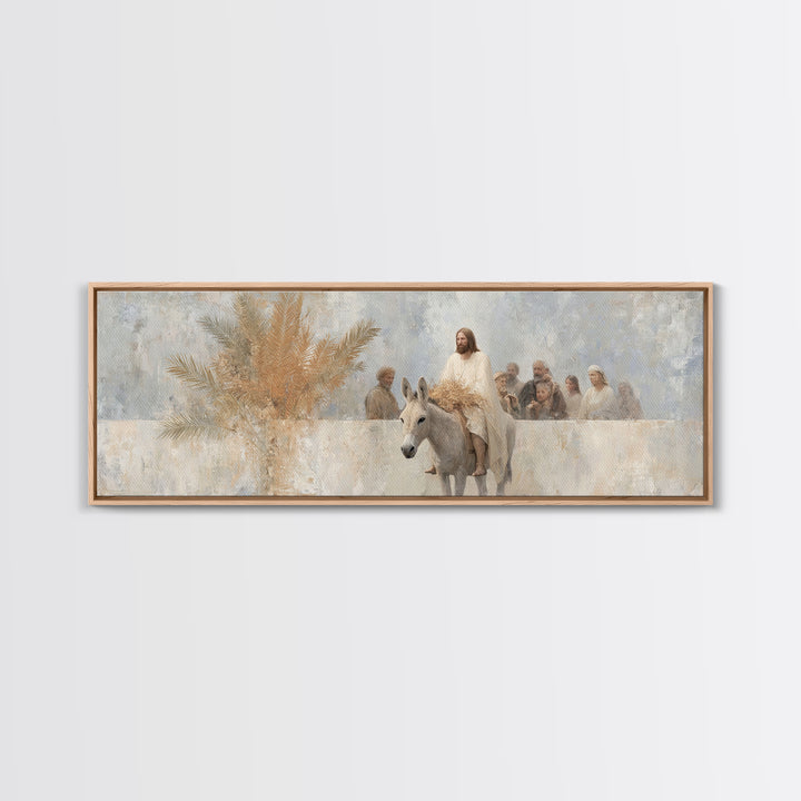 City Of Light | Framed Canvas Print | Christian Wall Art | Panoramic Art | Christian Art Print | Jesus Painting Canvas | Christian Christma