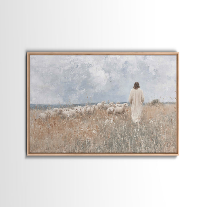 Fields Of Trust – Framed Canvas Print – Christian Wall Art – Christian Art – Jesus Painting – Christian Art Canvas – Christian Christmas Ar