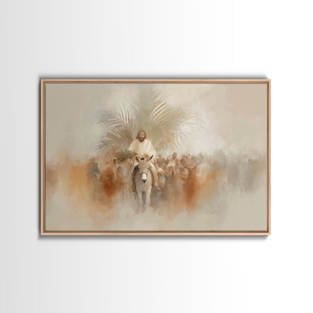 Triumphal Way Glory - Framed Canvas Print - Christian Wall Art - Jesus Painting - Christian Art Canvas - Christian Christmas Decor - Christ