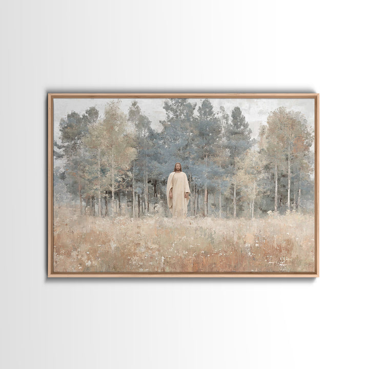 Pathway Of Mercy – Framed Canvas Print – Jesus Painting – Christian Art Canvas – Christian Wall Art – Unique Christian Art – Large Christia