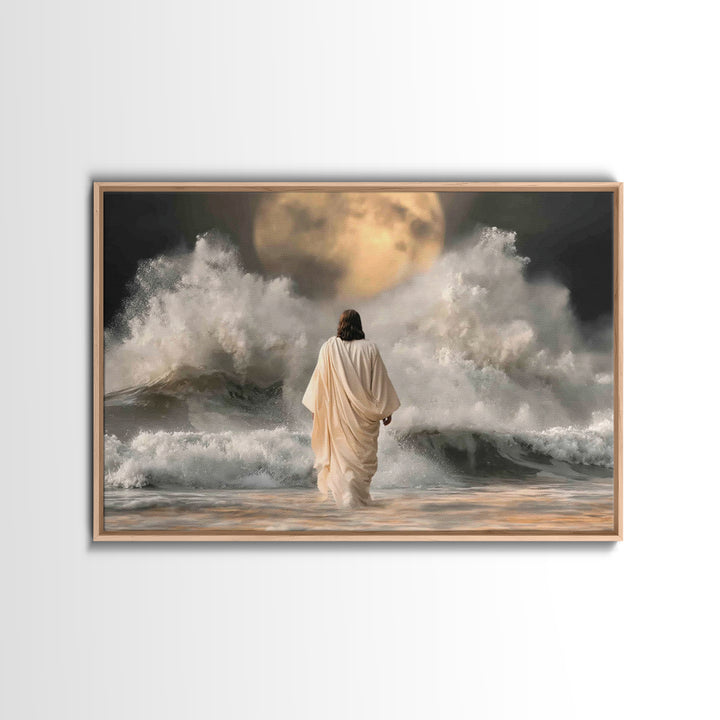 Heavenly Horizon | Framed Canvas Print | Christian Wall Art | Christian Art Canvas | Jesus Painting | Moody Christian Art | Christian Gift