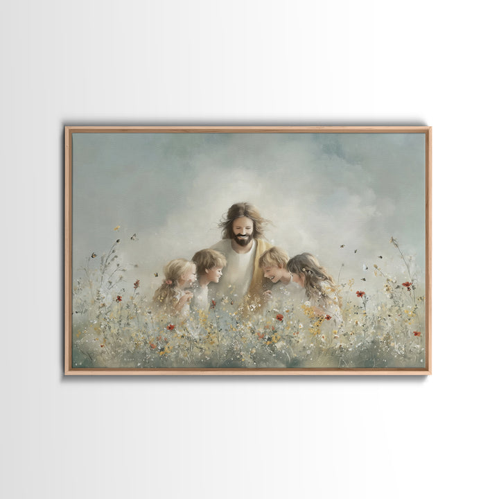 Celestial Pathway, Framed Canvas Print, Christian Art Canvas, Christian Wall Art, Jesus Painting, Modern Christian Art, Christian Christmas