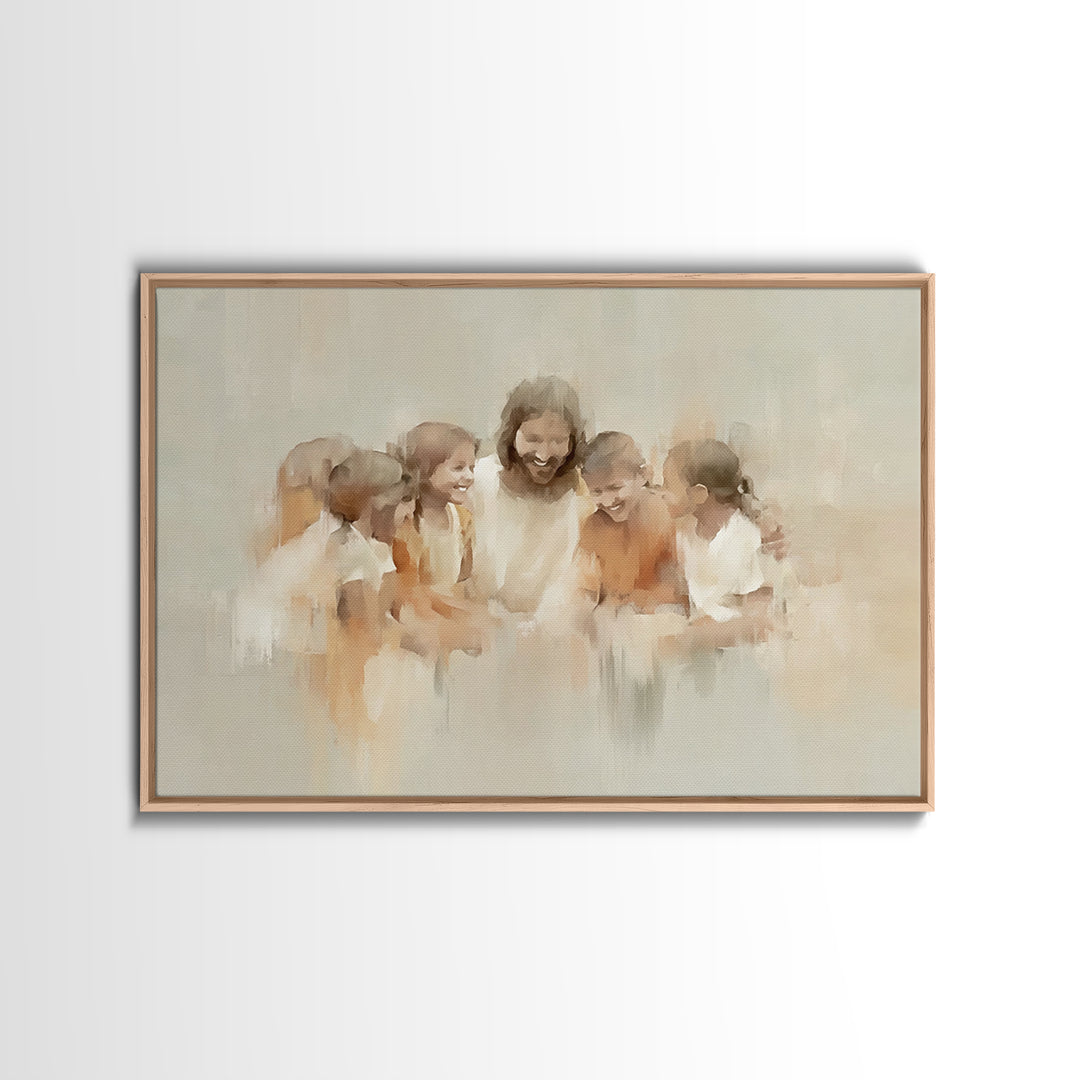 Circle Of Light | Framed Canvas Print | Christian Art Canvas | Jesus Painting | Christian Wall Art | Modern Christian Art | Christian Chris