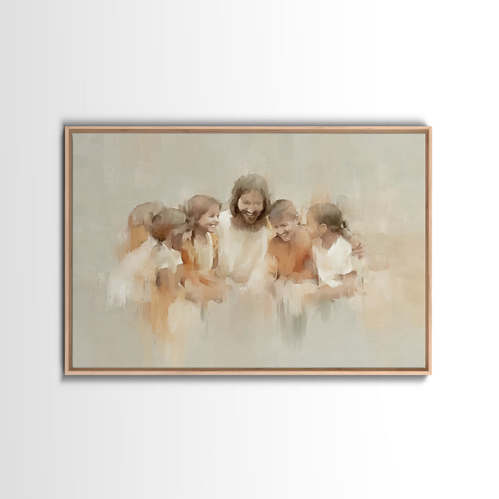 Circle Of Light | Framed Canvas Print | Christian Art Canvas | Jesus Painting | Christian Wall Art | Modern Christian Art | Christian Chris