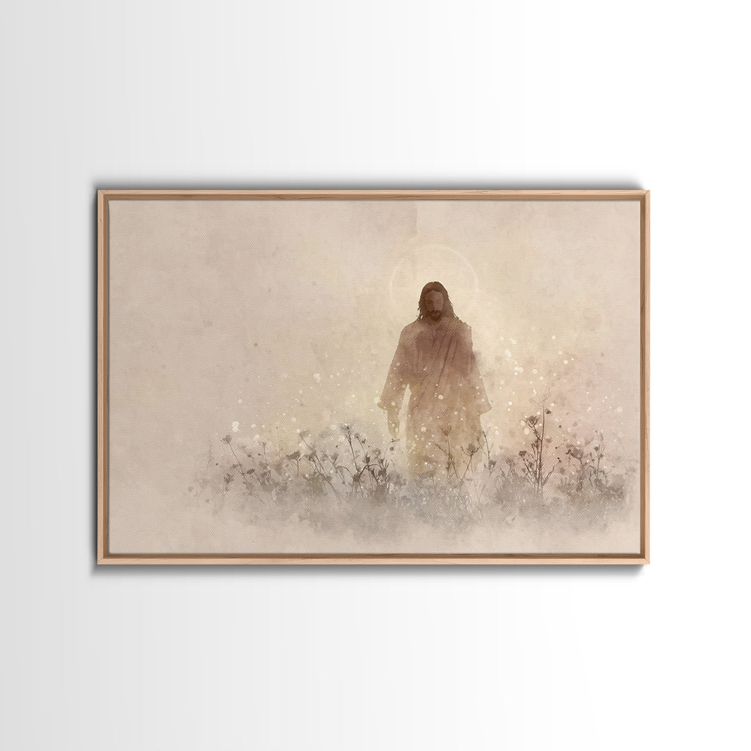 Radiant Messiah | Framed Canvas Print | Christian Wall Art | Jesus Painting | Christian Christmas Art | Christian Art Canvas | Christian De