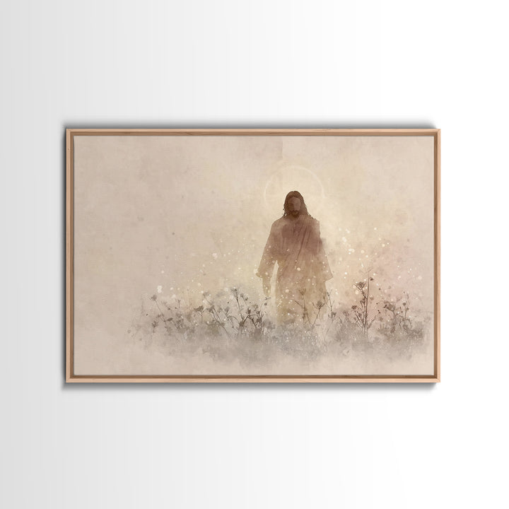 Radiant Messiah | Framed Canvas Print | Christian Wall Art | Jesus Painting | Christian Christmas Art | Christian Art Canvas | Christian De