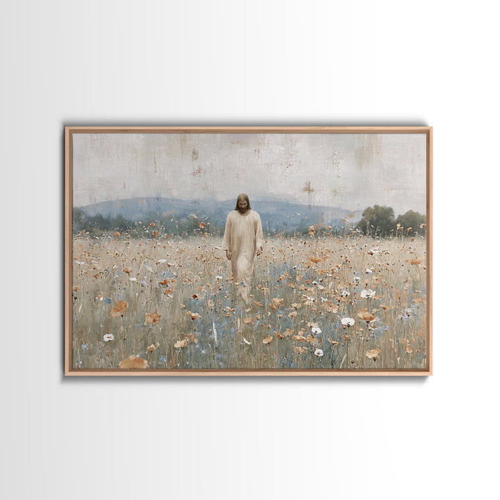 Path Of Grace | Framed Canvas Print | Christian Art | Christian Wall Art | Jesus Painting | Christian Art Canvas | Vintage Christian Art