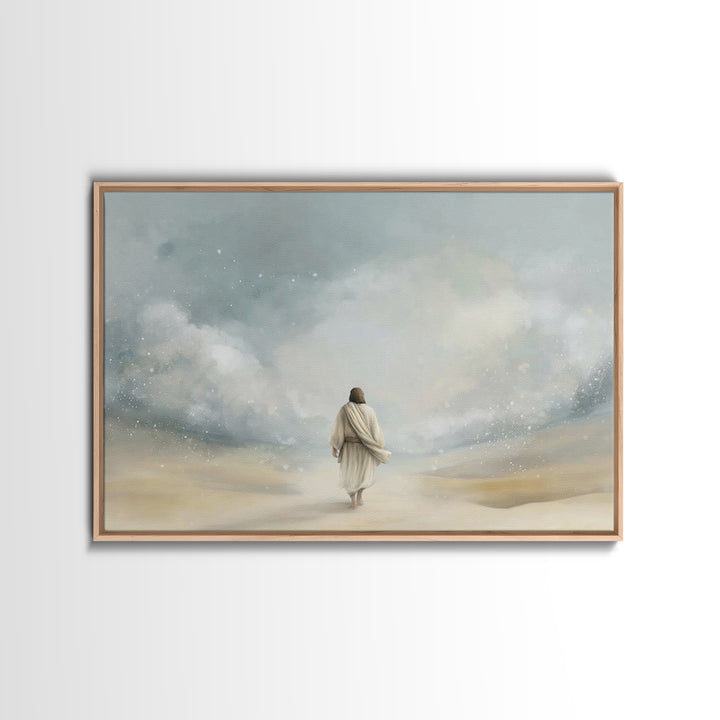 Heaven’s Trail, Framed Canvas Print, Christian Wall Art, Christian Art Canvas, Jesus Painting, Modern Christian Painting, Christian Gift