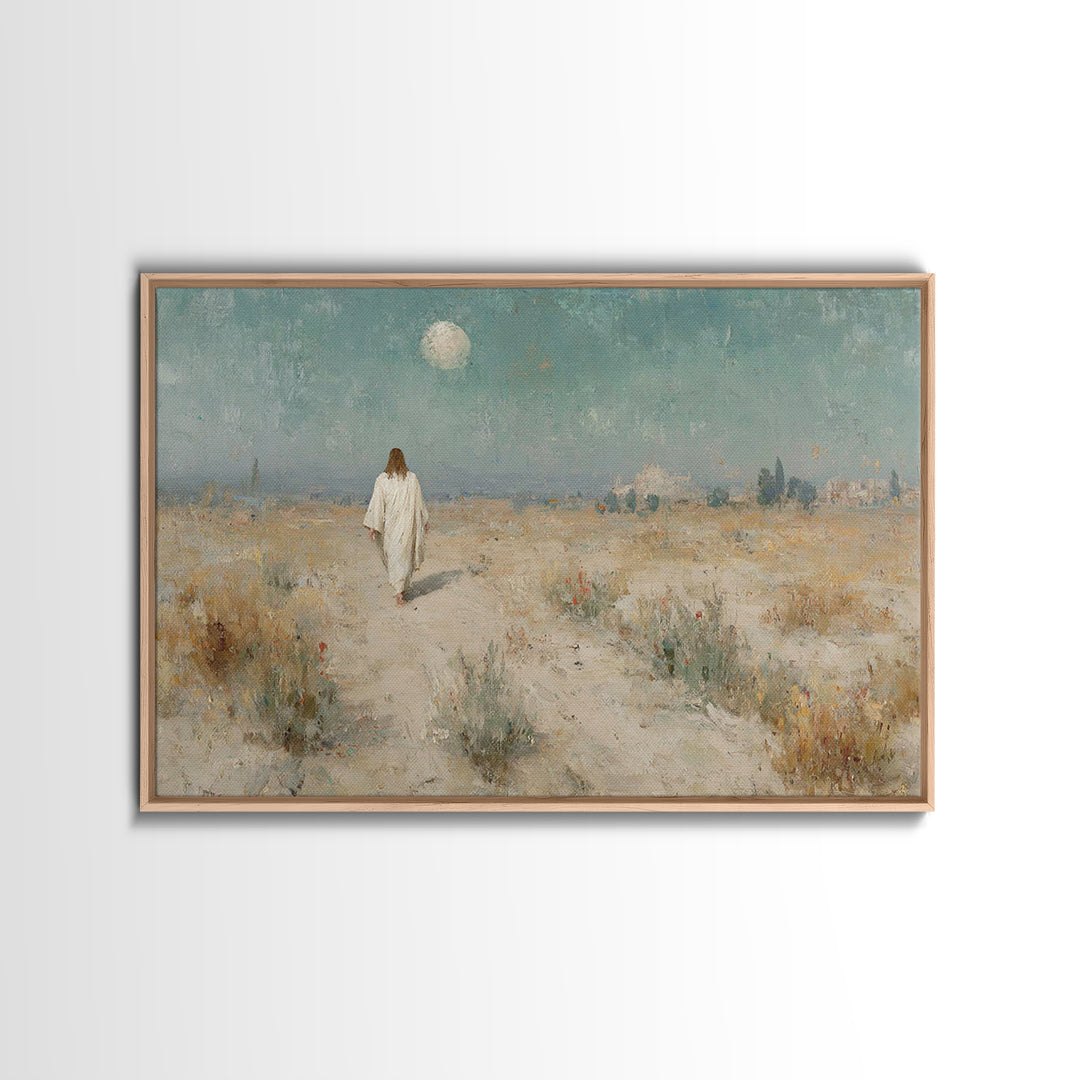 Wilderness Hope – Framed Canvas Print – Christian Art – Jesus Painting – Christian Wall Art – Vintage Christian Art – Christian Art Canvas