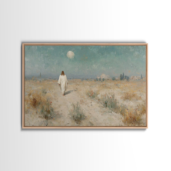 Wilderness Hope – Framed Canvas Print – Christian Art – Jesus Painting – Christian Wall Art – Vintage Christian Art – Christian Art Canvas