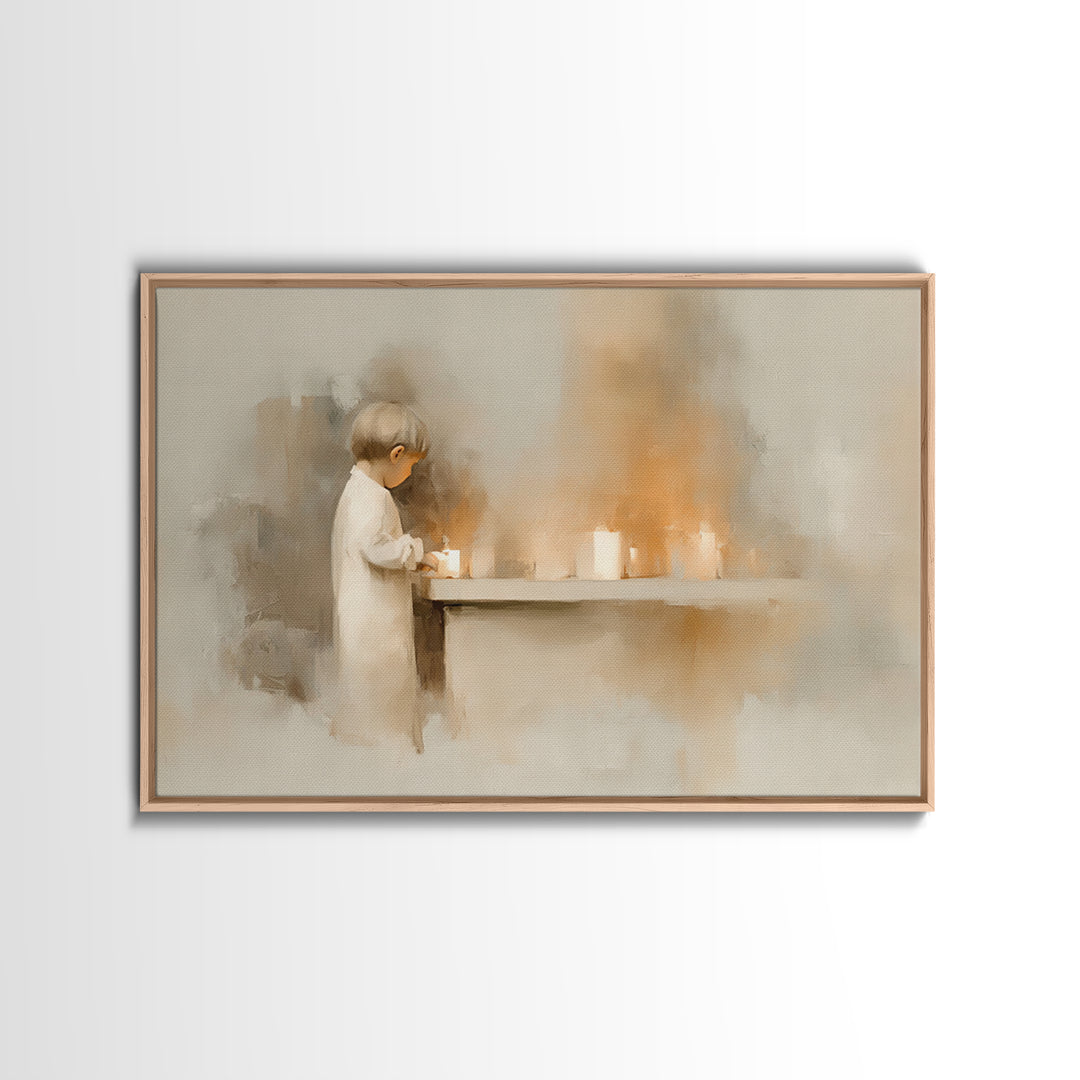 Soft Prayer Moment – Framed Canvas Print – Christian Wall Art – Subtle Christian Art – Christian Art Canvas – Christian Gift Ideas