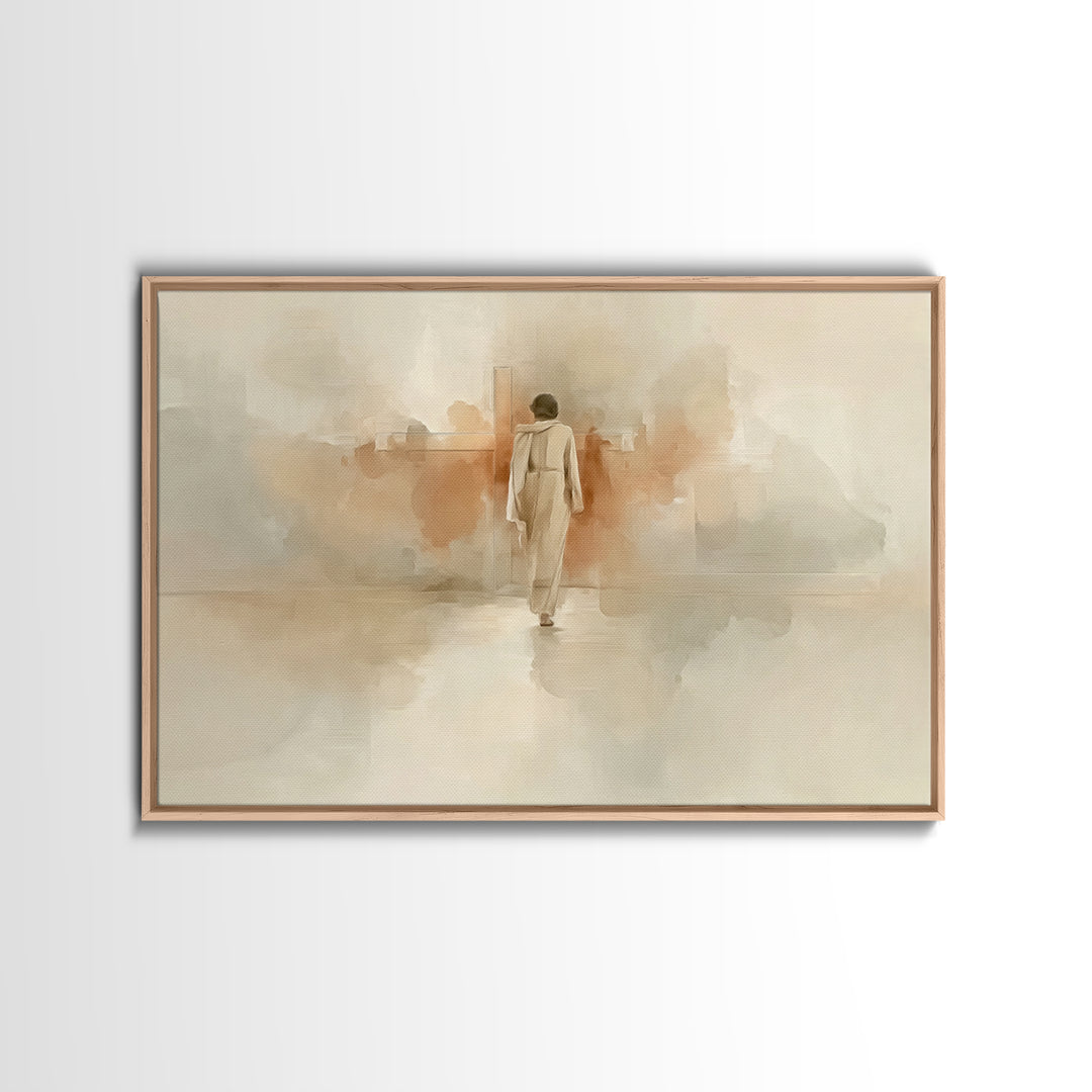 Crosswalk Promise | Framed Canvas Print | Christian Wall Art | Jesus Painting | Christian Art Canvas | Abstract Christian Art | Modern Chri