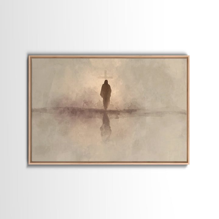Silent Covenant, Framed Canvas Print, Christian Wall Art, Christian Art Canvas, Moody Christian Art, Jesus Painting, Christian Christmas Ar