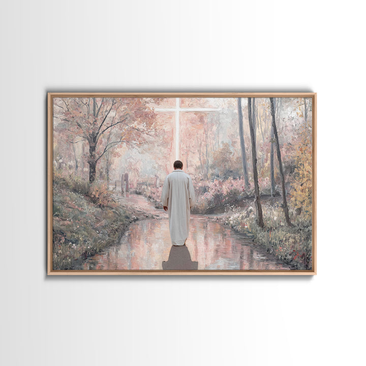 Radiant Way – Framed Canvas Print – Christian Wall Art – Modern Christian Art – Jesus Painting – Christian Art Canvas – Christmas Art