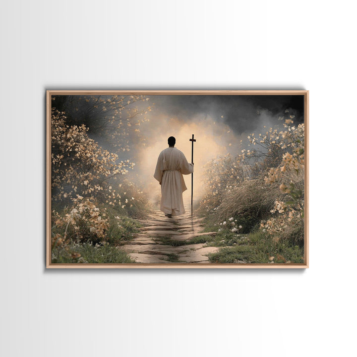 Autumn Promise, Framed Canvas Print, Christian Art Canvas, Christian Wall Art, Jesus Painting, Modern Christian Art, Christian Christmas Ar