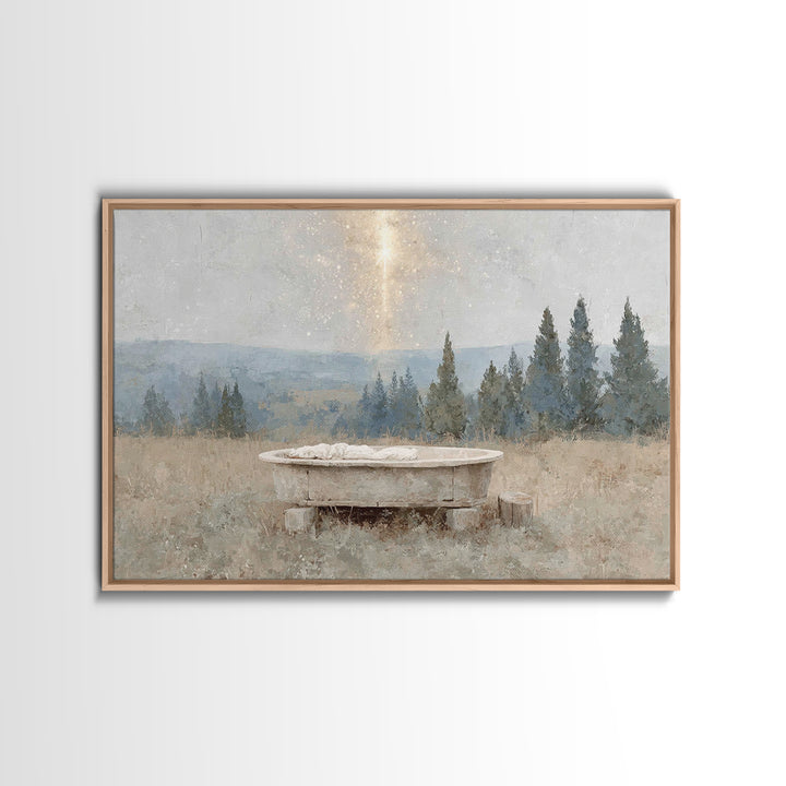 Starborn Dawn | Framed Canvas Print | Christian Christmas Art | Nativity Art | Christian Wall Art | Christian Art Canvas | Christmas Art Pr