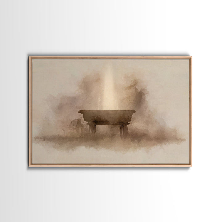 Manger Light – Framed Canvas Print – Christian Wall Art – Christian Art Canvas – Christmas Art – Christian Christmas Art – Christian Decor