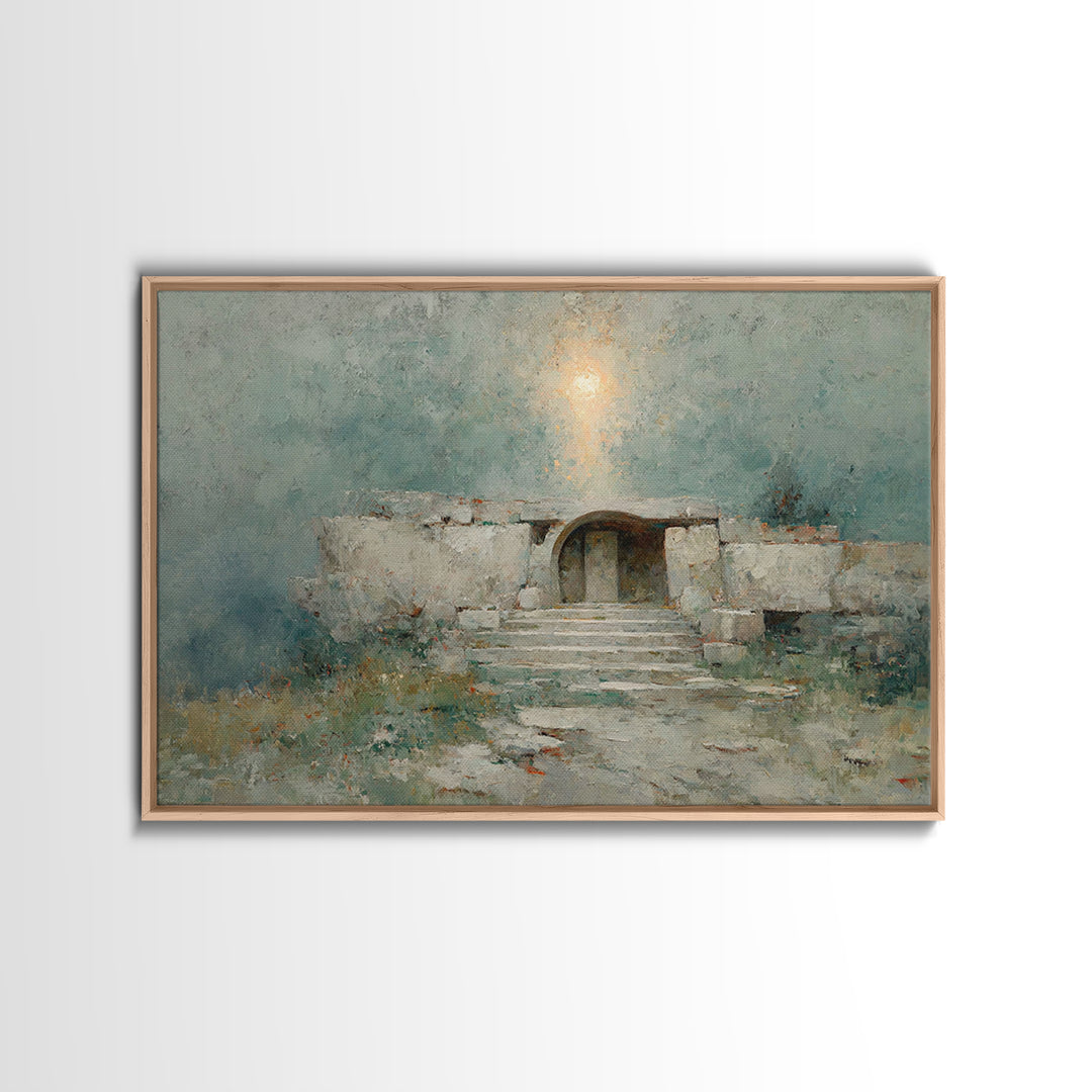Empty Tomb Glory – Framed Canvas Print – Christian Art Canvas – Christian Wall Art – Christian Christmas Art – Christian Decor – Christmas