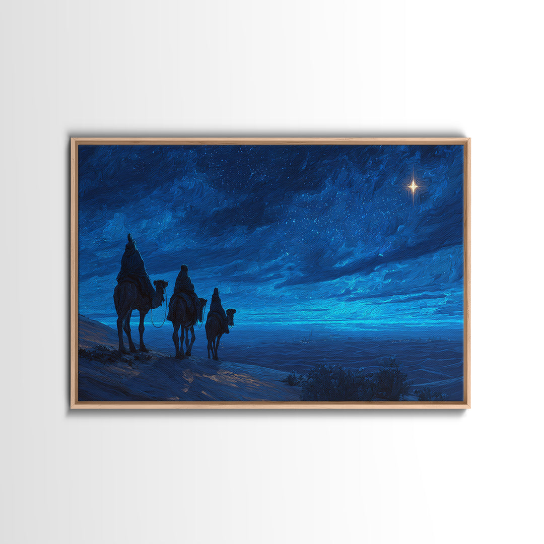 Star of Wonder – Framed Canvas Print – Christian Wall Art – Christmas Art – Christian Art Canvas – Christian Christmas Art – Christian Deco