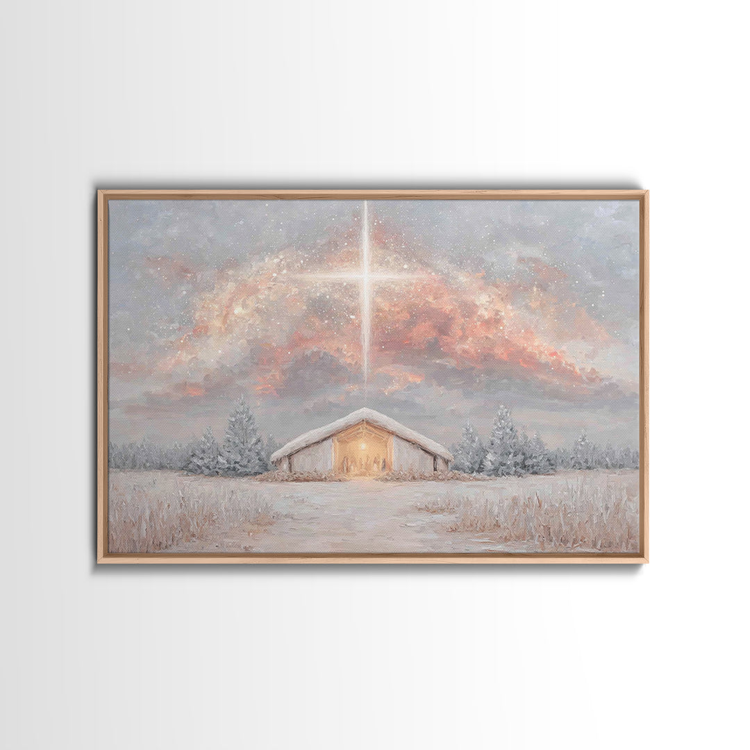 Winter Glory – Framed Canvas Print – Christian Decor – Christian Christmas Art – Christian Art Canvas – Christmas Art – Christian Wall Art